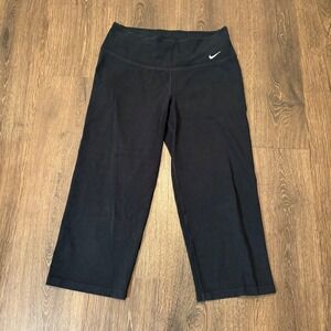 Nike Dri-FIT Cropped Capri Leggings Yoga Workout Black Womens Size Small